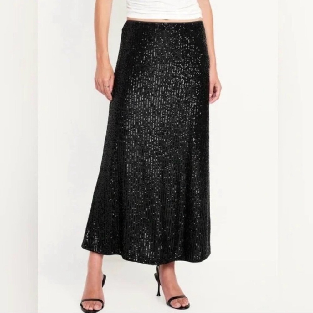 NWT Old Navy High-Waisted Sequin Maxi Skirt